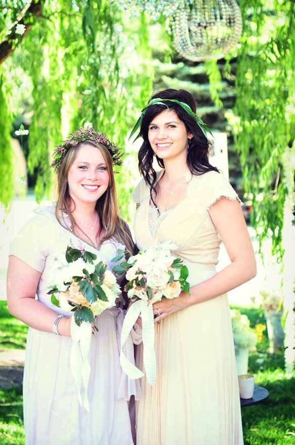 modest bridesmaids