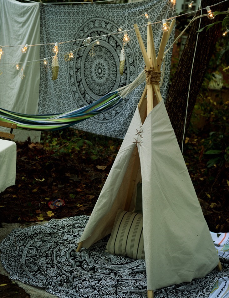 diy teepee no sew easy fast quick cheap glamping