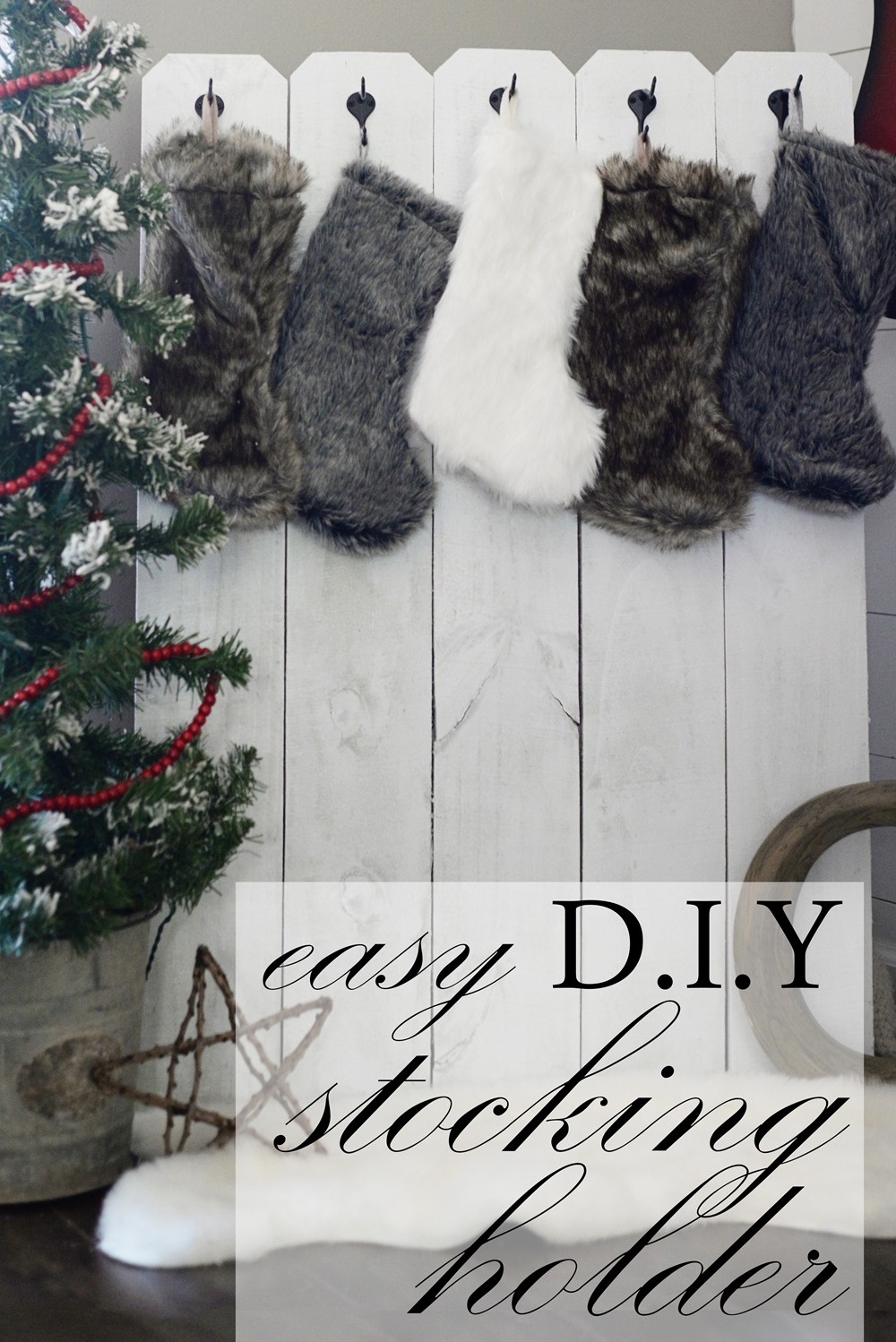 DIY Stocking Holder Easy