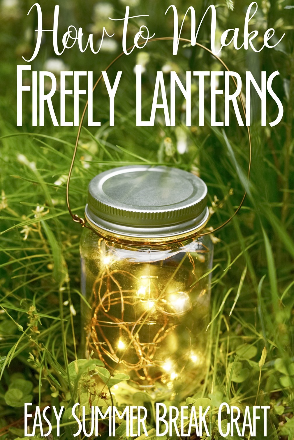 Summer craft firefly lantern