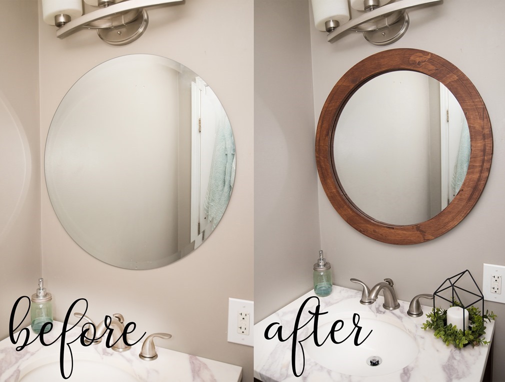 DIY frame for circle mirror