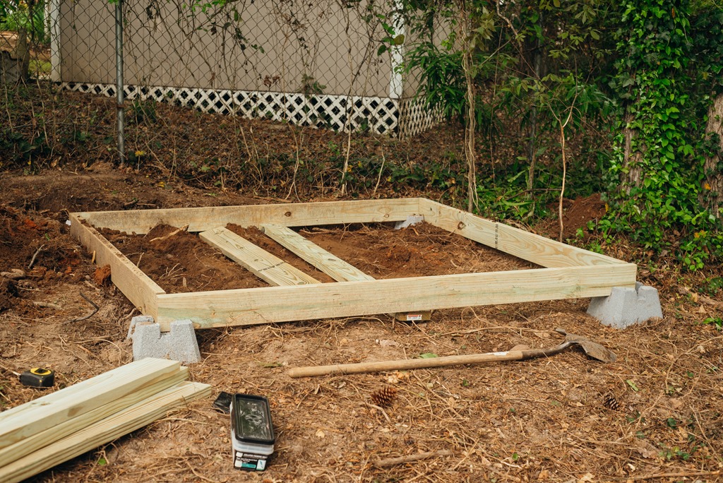 Foundation For A Rubbermaid Storage Shed, Wooden Shed Floor On Blocks